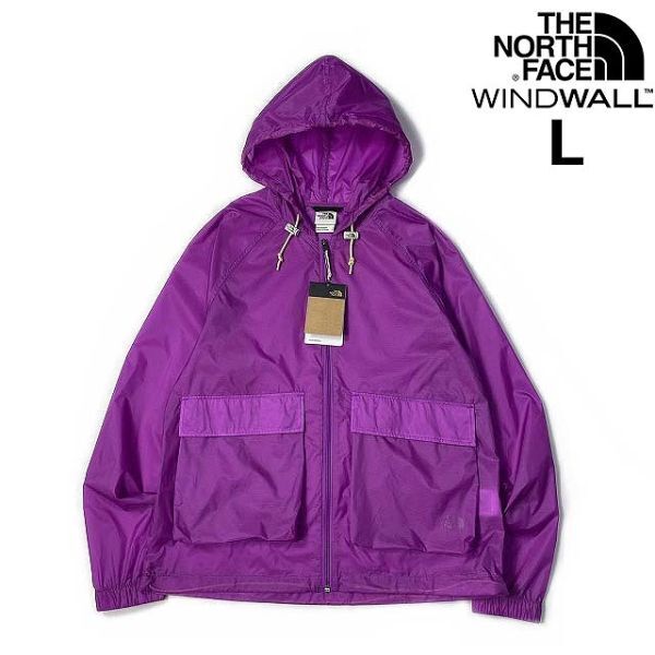 1円～!売切!【正規新品】THE NORTH FACE◆HERITAGE WIND JACKET フルジップ ウィンド パーカー US限定 ナイロン 防風 撥水(L)紫① 180915-5_画像1