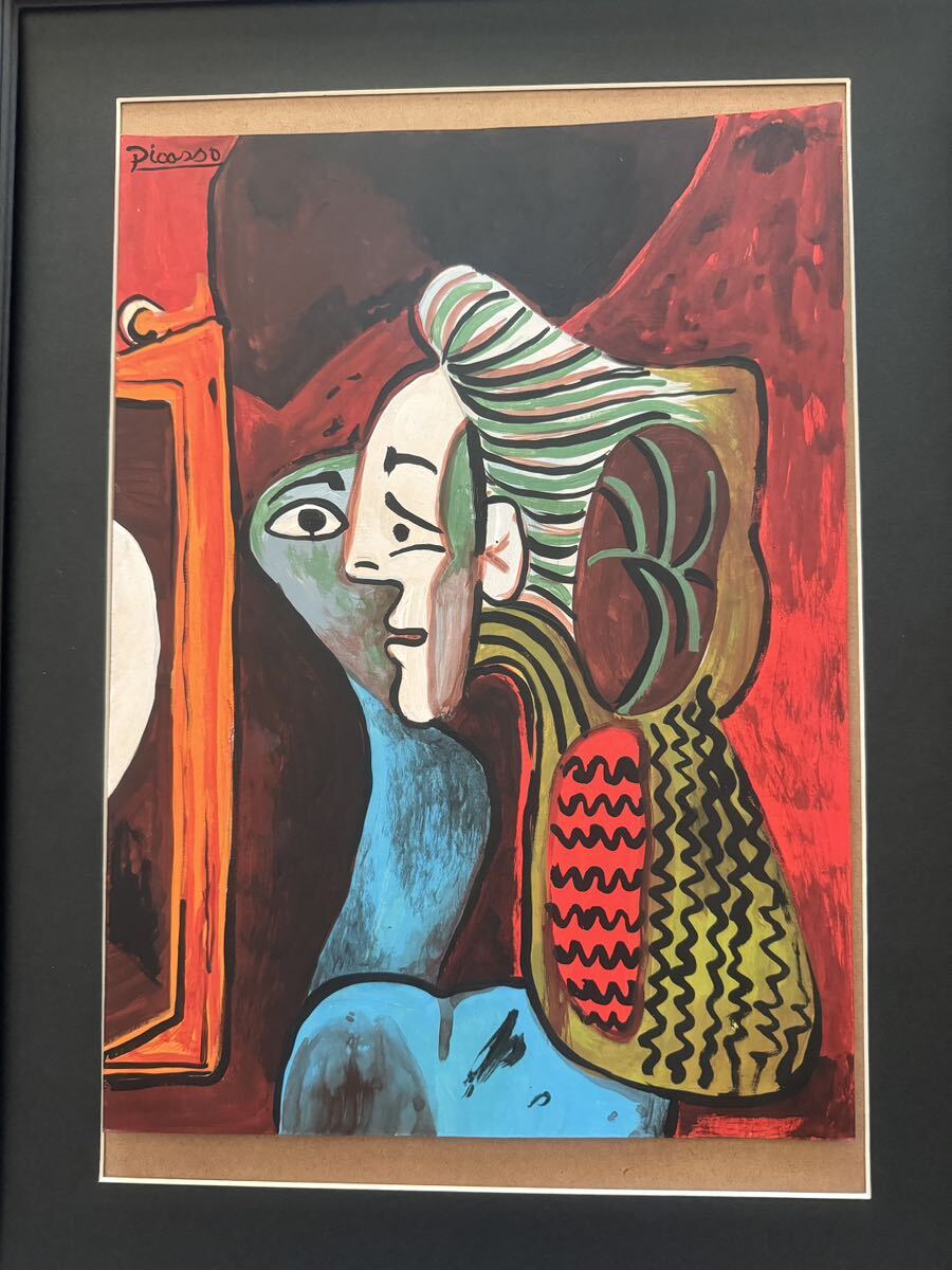 パブロ・ピカソ 手描き 油彩画 作者サイン 貴重 貴重肉筆【超希少 1点限り】パブロ ピカソ Picasso