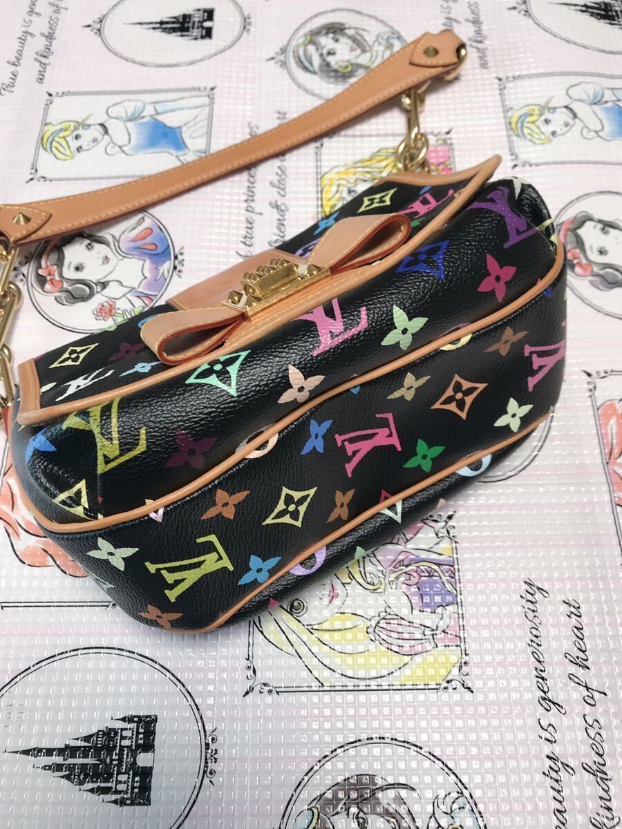 美品、希有，ルイヴィトン LOUIS VUITTON マルチカラー パティ ノワール廃盤 M40306 中古