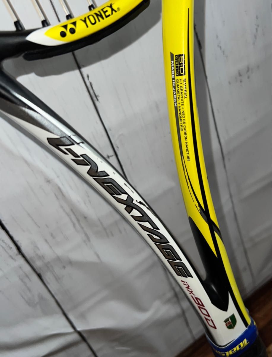 しおかぜファーム様専用　本日限定値下げ　YONEX 黄色　アイネクステージ90D 前衛後衛オールラウンドモデル 軟式テニスラケット