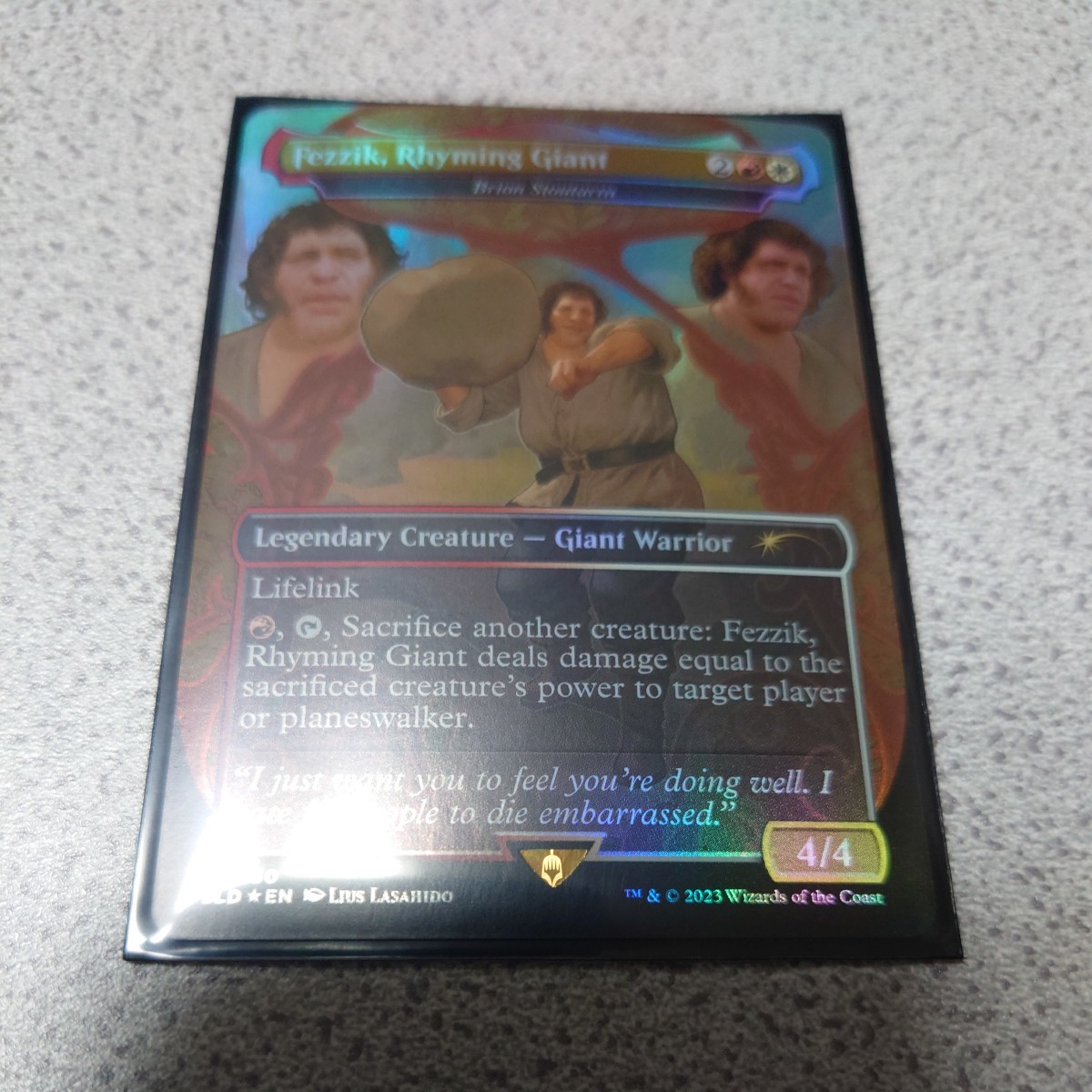 MTG SLD Fezzik, Rhyming Giant 英語foil 一枚 The Princess Bride Traditional foil Edition Secret lair シークレットレイヤー 即決_画像1