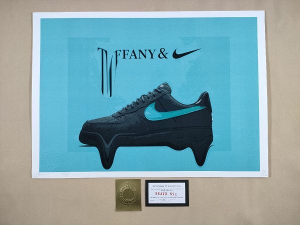 #006 DEATH NYC 世界限定ポスター 現代アート ポップアート ナイキ エアフォース TIFFANY エアジョーダン NIKE SNIKARS DRIP_画像1