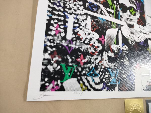 #007 DEATH NYC 世界限定ポスター 現代アート ポップアート オードリー・ヘプバーン ティファニーで朝食を ヴィトン カラフル_画像3