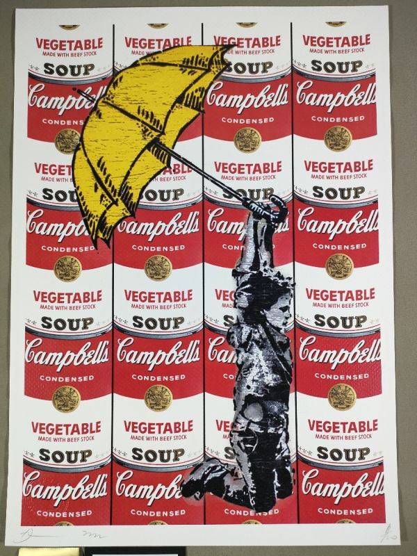 #027 DEATH NYC 世界限定ポスター 現代アート ポップアート アンディウォーホル キャンベル スープ缶 バンクシー 傘と少年 Campbell_画像2