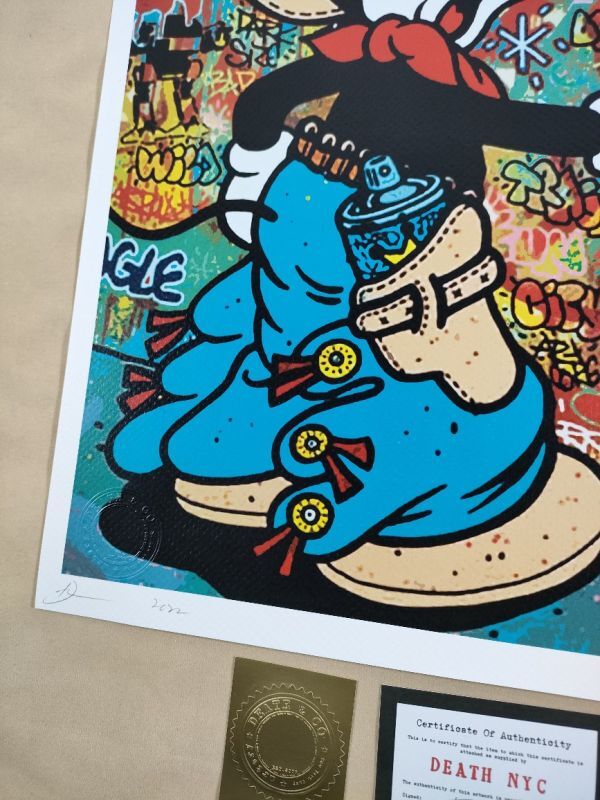 #044 DEATH NYC 世界限定ポスター 現代アート ポップアート アンディ・ウォーホル ミッキーマウス スプレー カウボーイ POP_画像3