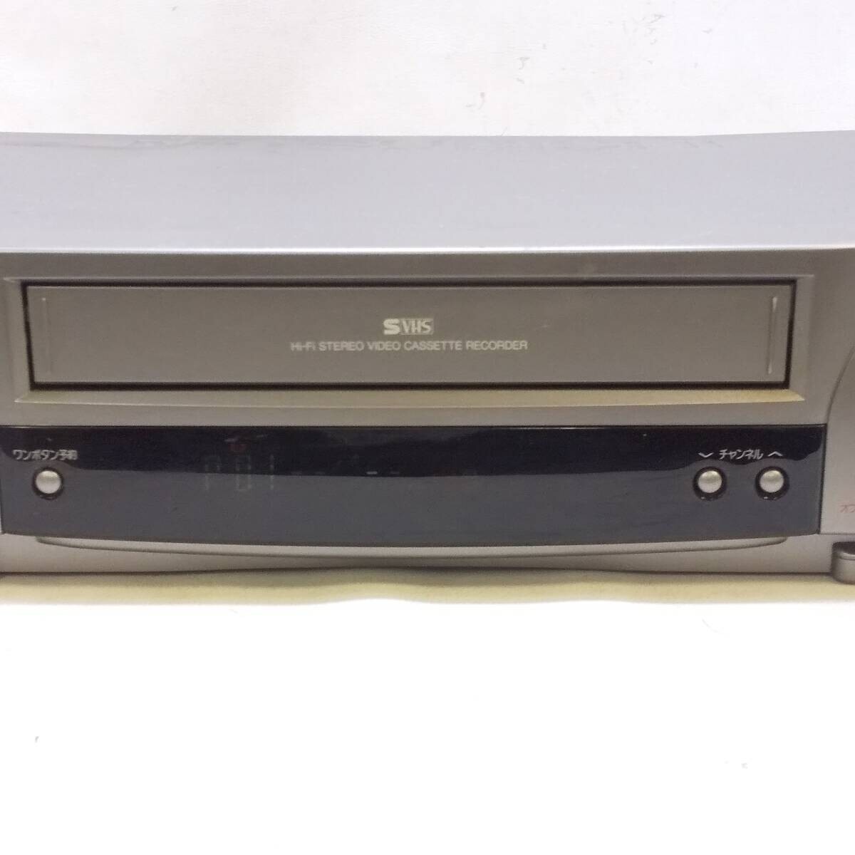 ◆MITSUBISHI 三菱 S-VHS ビデオデッキ HV-S730 本体のみ 1997年製 再生確認のみ 現状品◆R2247の画像3