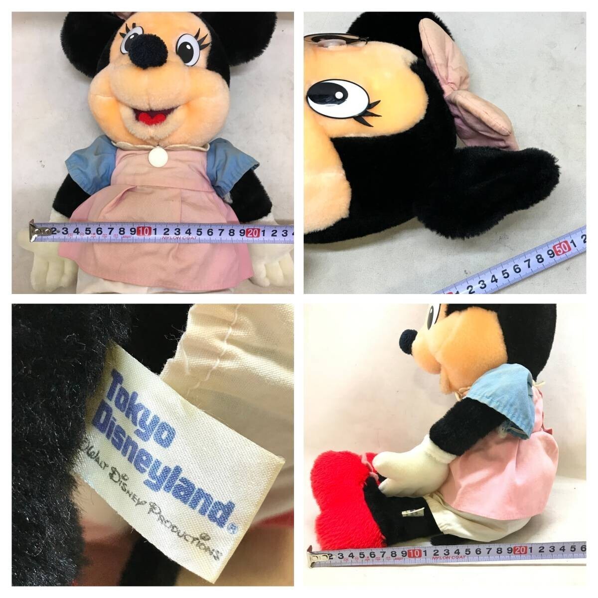 # ディズニー Disney TDL ミニー ミニーマウス 人形 ぬいぐるみ レトロ グッズ キャラクター コレクション 現状品 #N30037_画像10