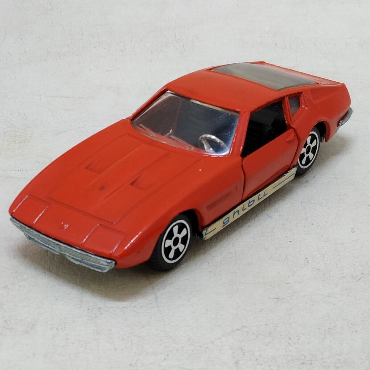 ◇ POLITOYS EXPORT MASERATI GHIA GHIBLI N 591 レッド 1/43スケール マセラティ ギブリ ギア ポリトーイ 現状品 ◇ K91278の画像1