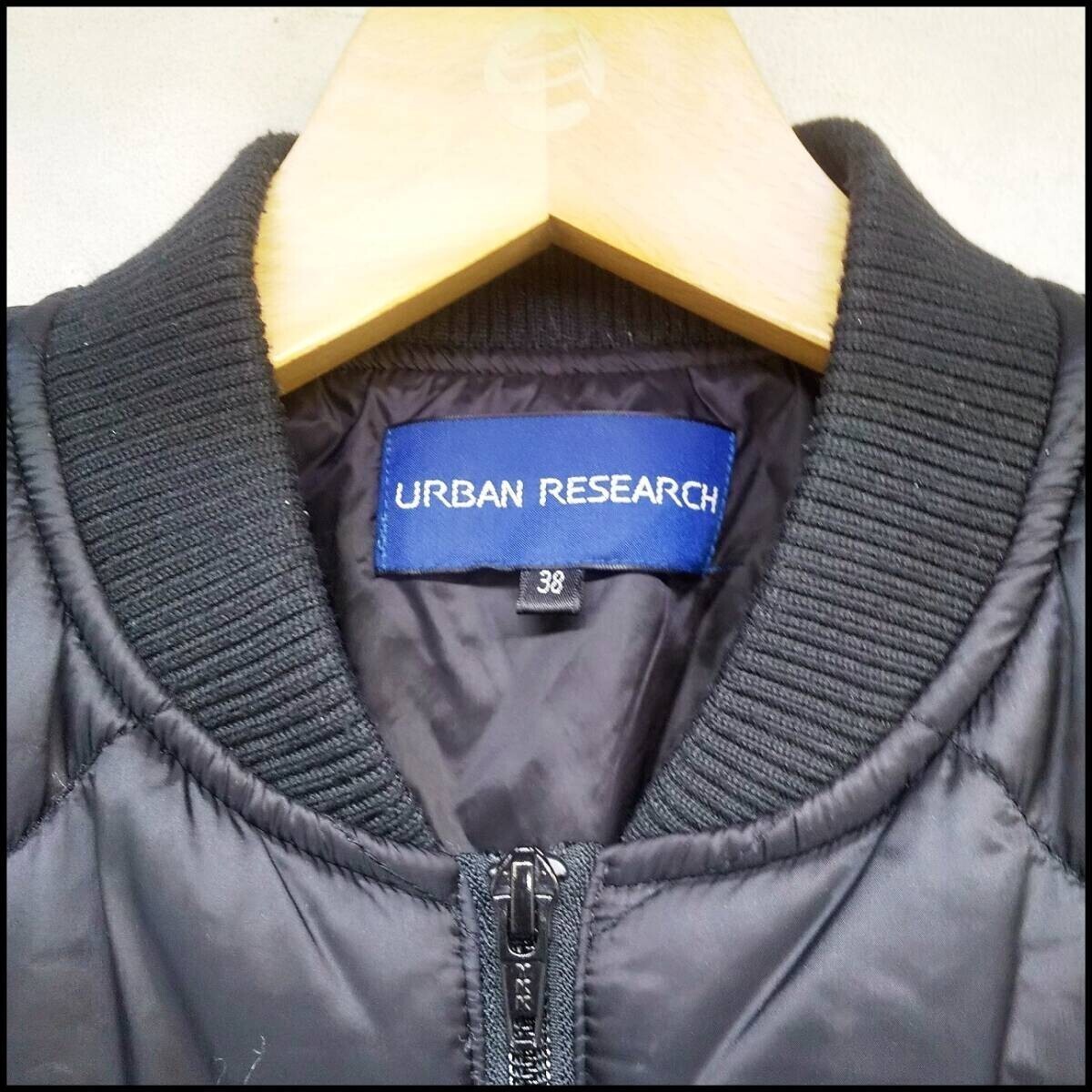 ●URBAN RESEARCH アーバンリサーチ キルティングジャケット ブルゾン 春服 ブラック 男女兼用 サイズ38 古着 USED●G2512の画像2