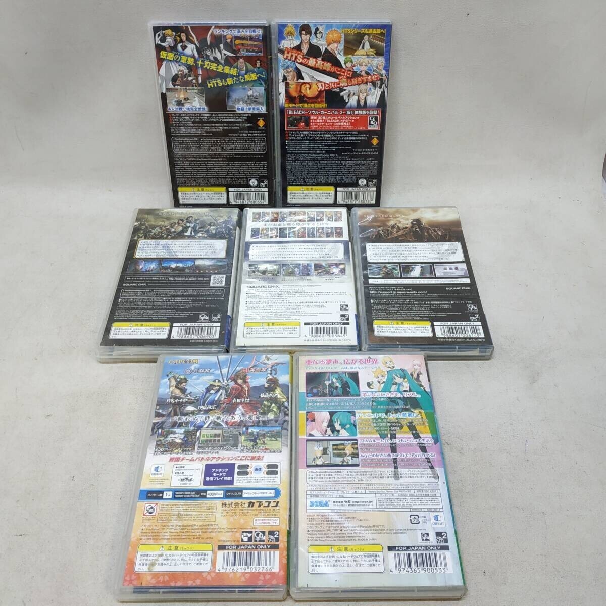 ◇ PSPソフト 7本まとめ FINAL FANTASY/BLEACH/BASARA/初音ミク テレビゲーム 現状品 ◇ G91459の画像2