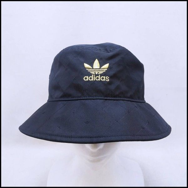 ●adidas Originals アディダス オリジナルス バケットハット バケハ ハット ブラック 韓国系ファッション 帽子 USED●G2426の画像2