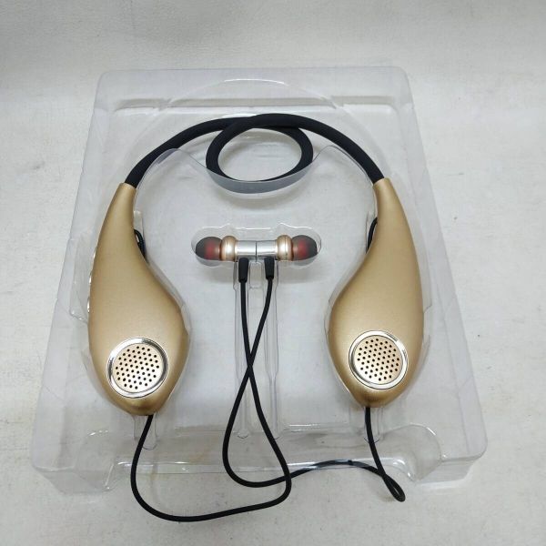 ◇ Earphones & Neck Speakers BTイヤホン＆スピーカー ゴールド ネックスピーカー 未使用/現状品 ◇ G91231の画像2