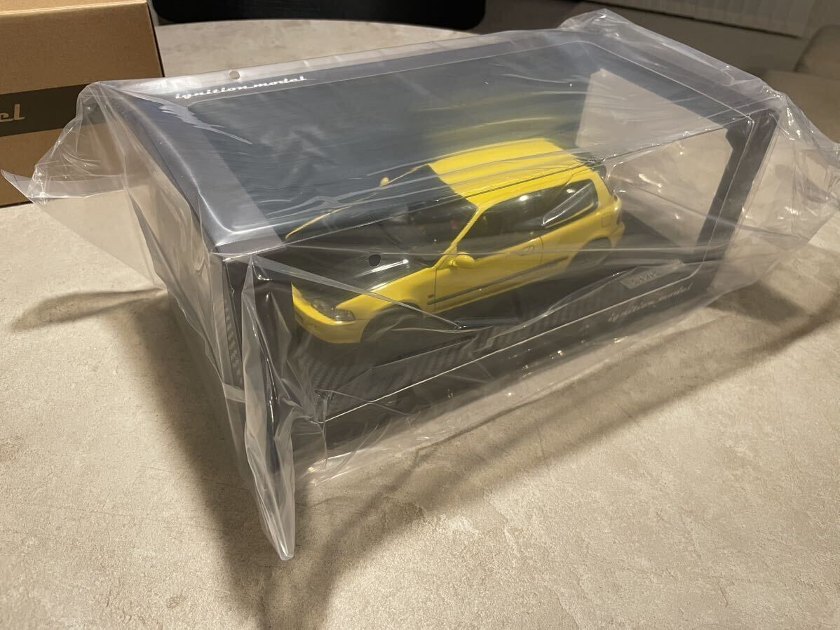 イグニッションモデル EG6 SIR IG3044 1/18 Honda CIVIC Yellow シビック スプーン spoon HONDA ホンダの画像4