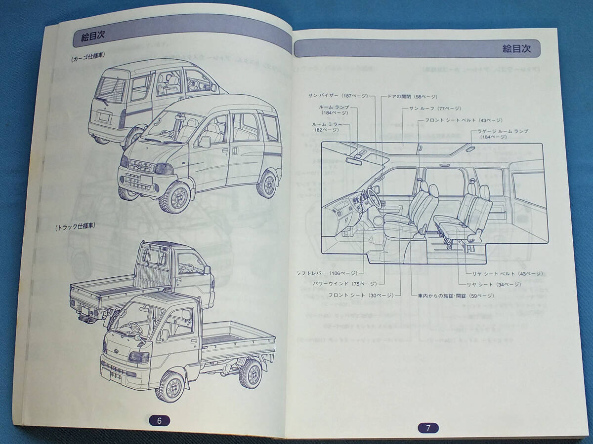 HIJET　ハイゼットS200系　取扱説明書　1999年　アトレー　カーゴ　トラック　おまけでカタログ_画像4
