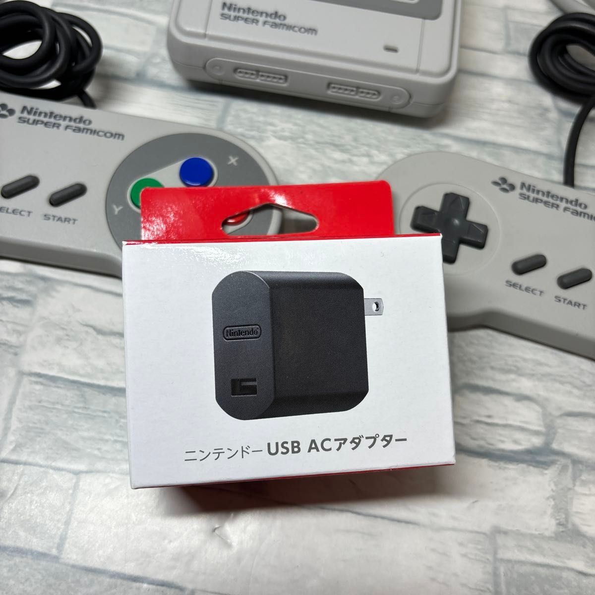 【SFC】ニンテンドークラシックミニ スーパーファミコン　箱無し　フルセット　即プレイ可　 スーファミ　新品USBアダプター付