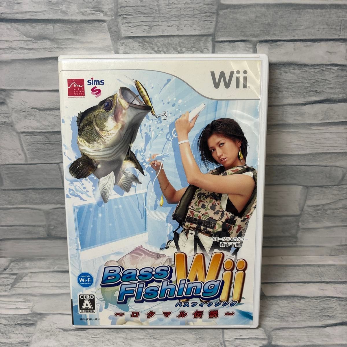 【Wii】 バスフィッシングWii ～ロクマル伝説～　釣りゲーム　森下千里　バス釣り　 Wii ゲームソフト　ディスク小傷あり