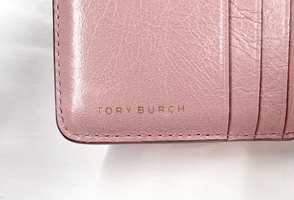 トリーバーチ/TORY BURCH 二つ折り財布 ラウンドファスナー ピンク レザー レディース ファッション小物 ウォレット_画像7