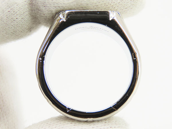 прекрасный товар Louis Vuitton sig сеть кольцо монограмма M кольцо серебряный M62487
