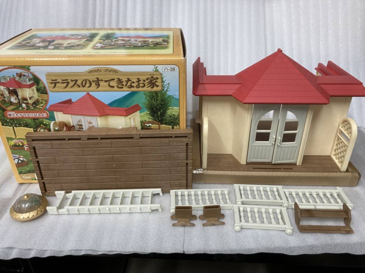 ■Sylvanian Families■シルバニア■テラスのすてきなお家 [ハ-38] + ルームライト■中古■　★即決★_画像1