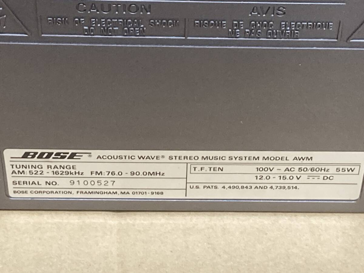 ■BOSE■CD/Tape/Tuner■ACOUSTIC WAVE STEREO MUSIC SYSTEM [AWM]■中古/現状品■　★即決★_画像8