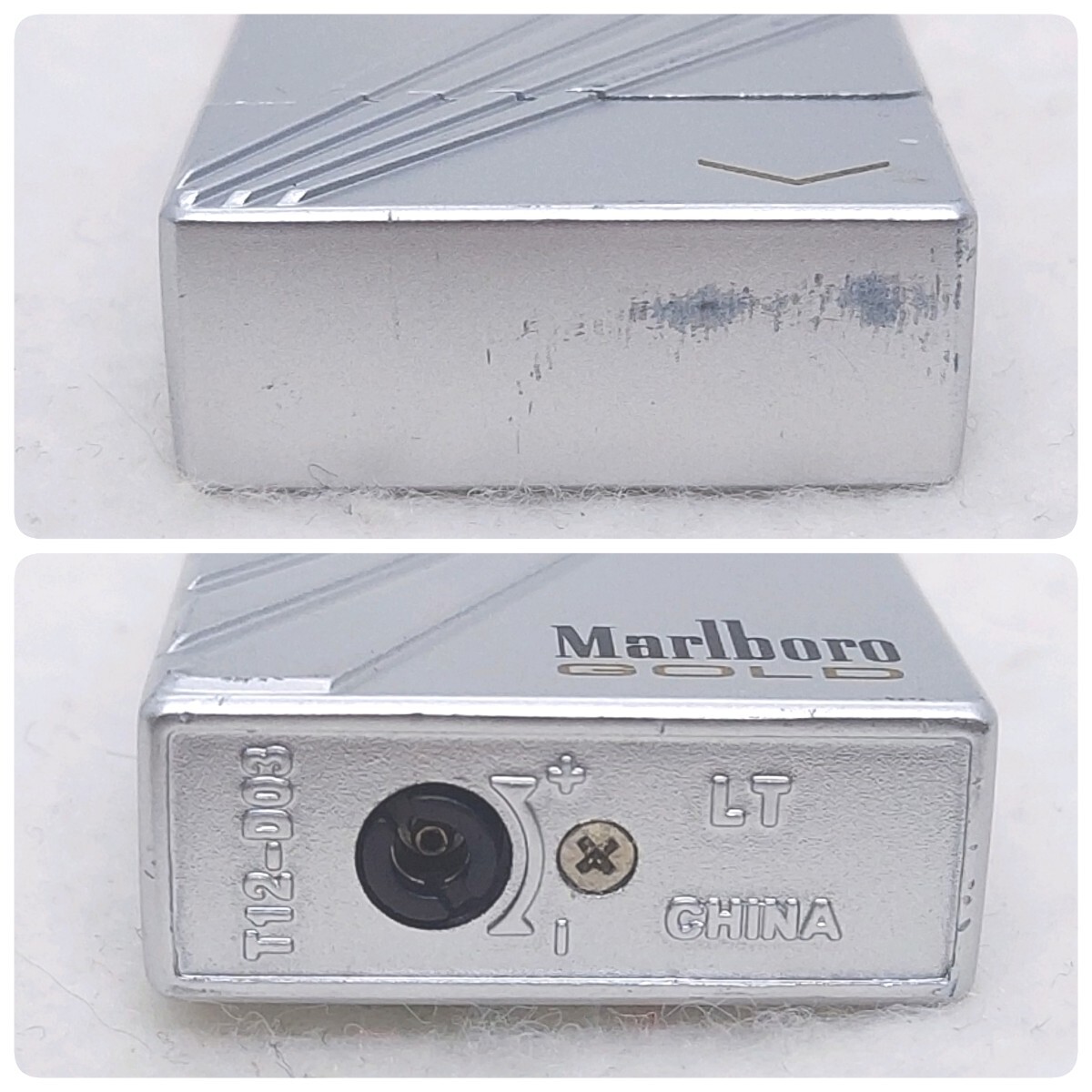 ガスライター　マルボロゴールド　MArlboro GOLD　シルバーカラー　lighter