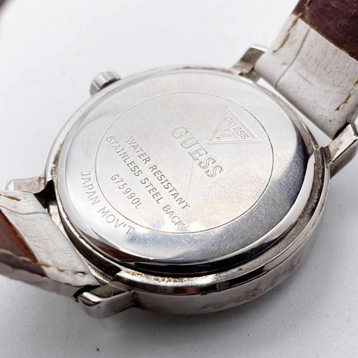 【55106】GUSS メンズ腕時計 G75990L SS 革 QZの画像4