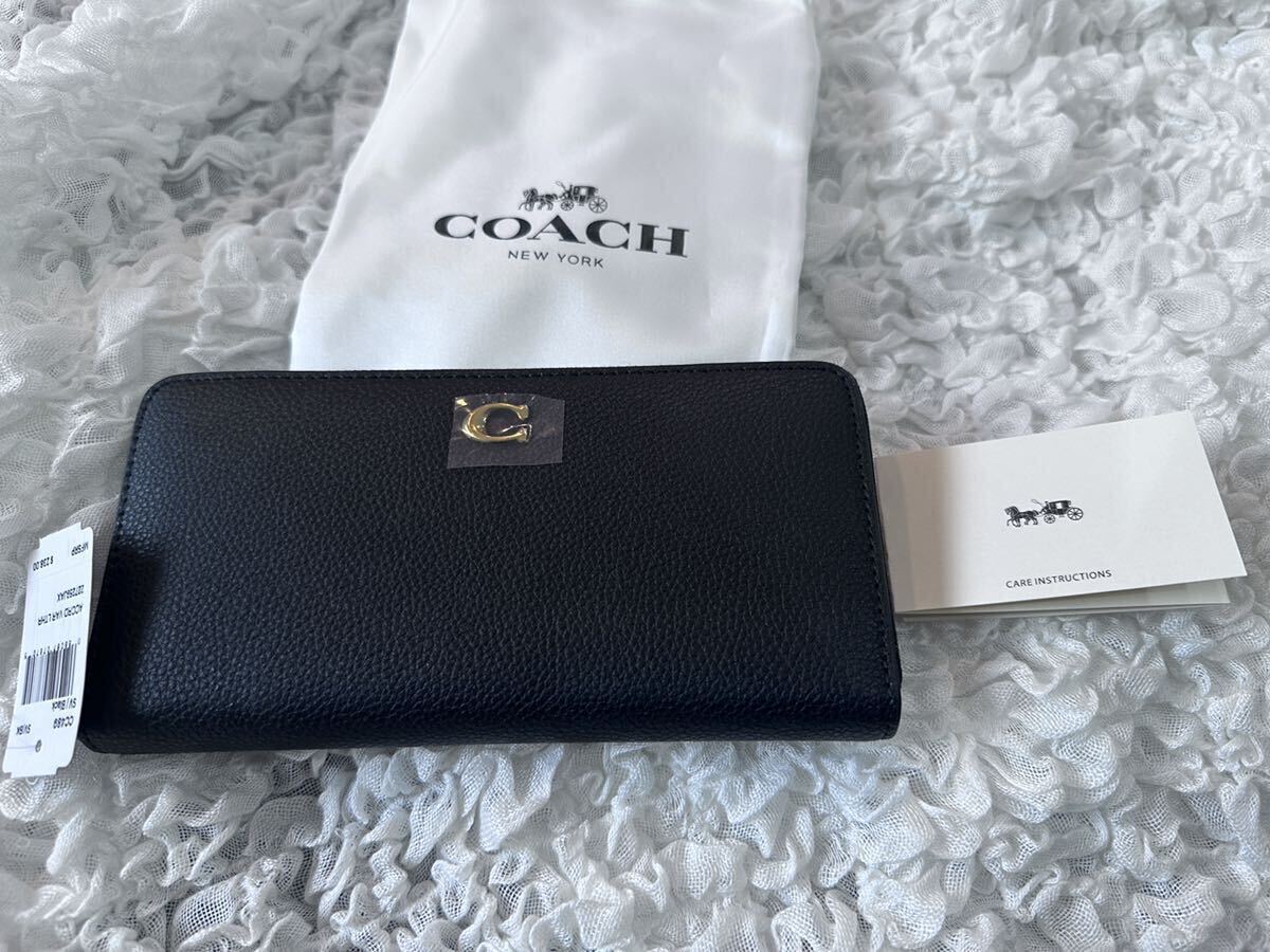 248 新品未使用 COACH コーチ 長財布 ラウンドファスナー アウトレット CC489_画像1