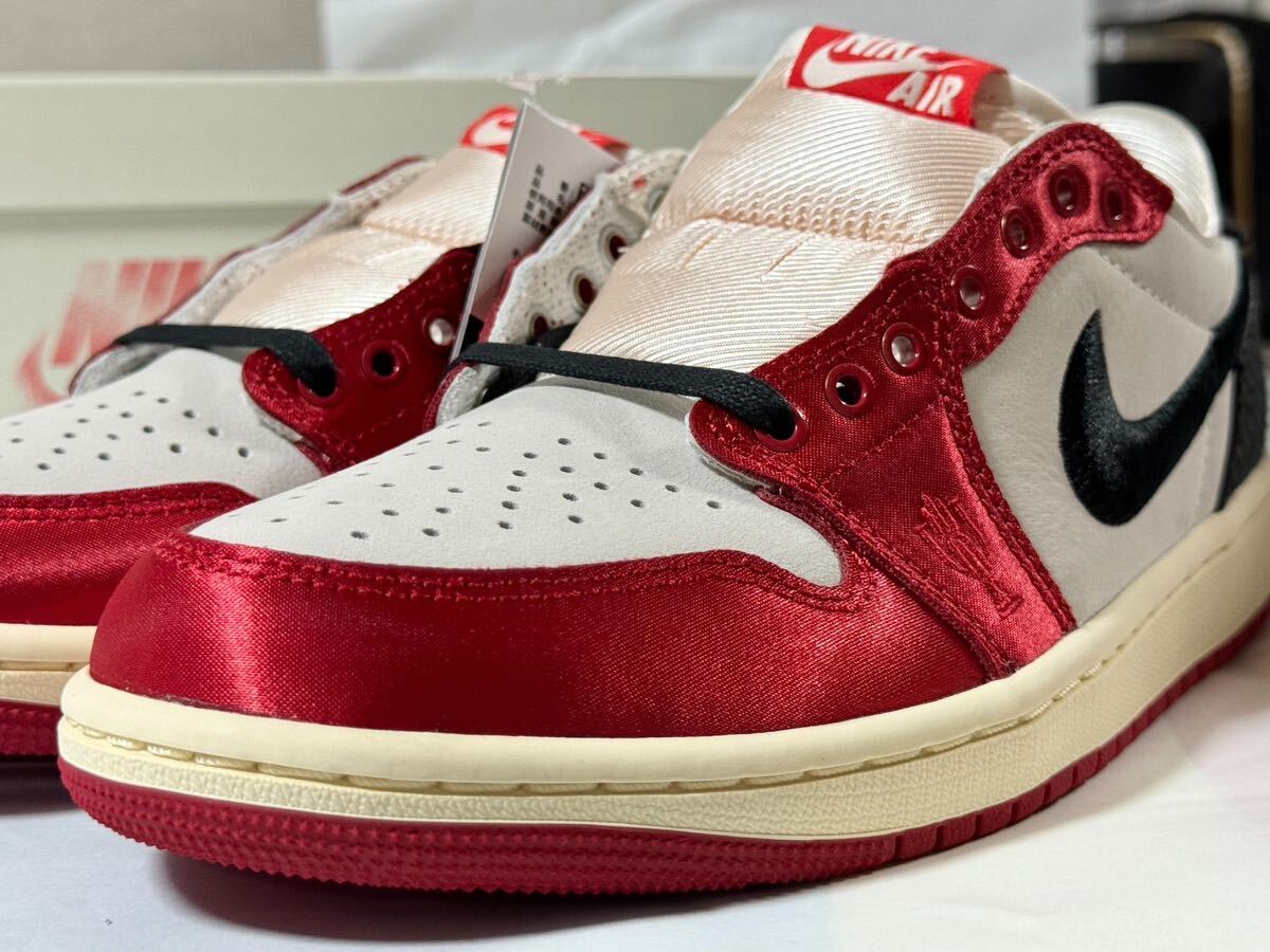 【新品未使用】25cm Trophy Room Nike Air Jordan 1 Low OG Sail and Varsity Red トロフィールーム ナイキ エアジョーダン1 ロー OG US7_画像4