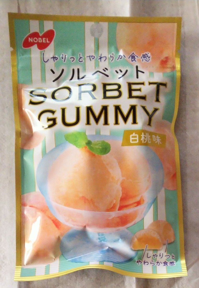 ソルベット グミ 白桃味 １袋 - 菓子