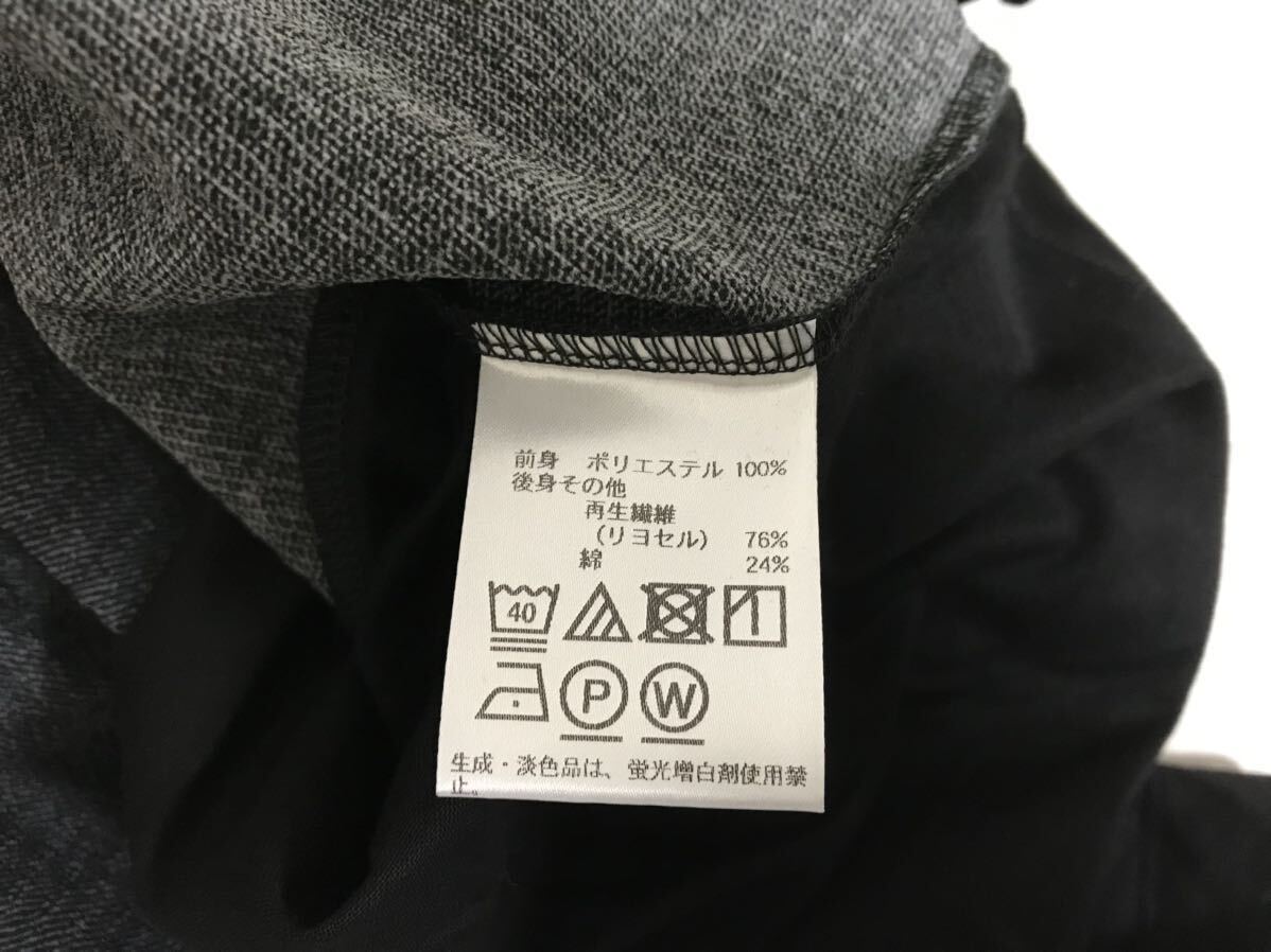 美品本物インターメッツォINTERMEZZO切り替えシャツVネック半袖TシャツメンズサーフアメカジミリタリービジネススーツゴルフXL黒紺LL_画像5