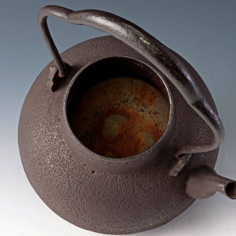 【古美味】鋳師 金森栄寿造 甑口鉄瓶 茶道具 保証品 FX4i_画像7