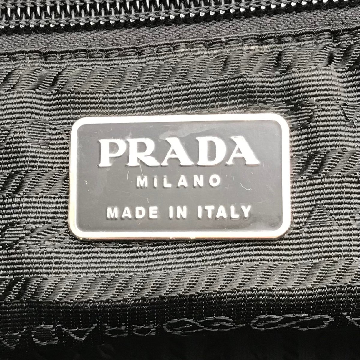 PRADA プラダ パンチング レザー ハンド バッグ ボルドー k1390_画像8