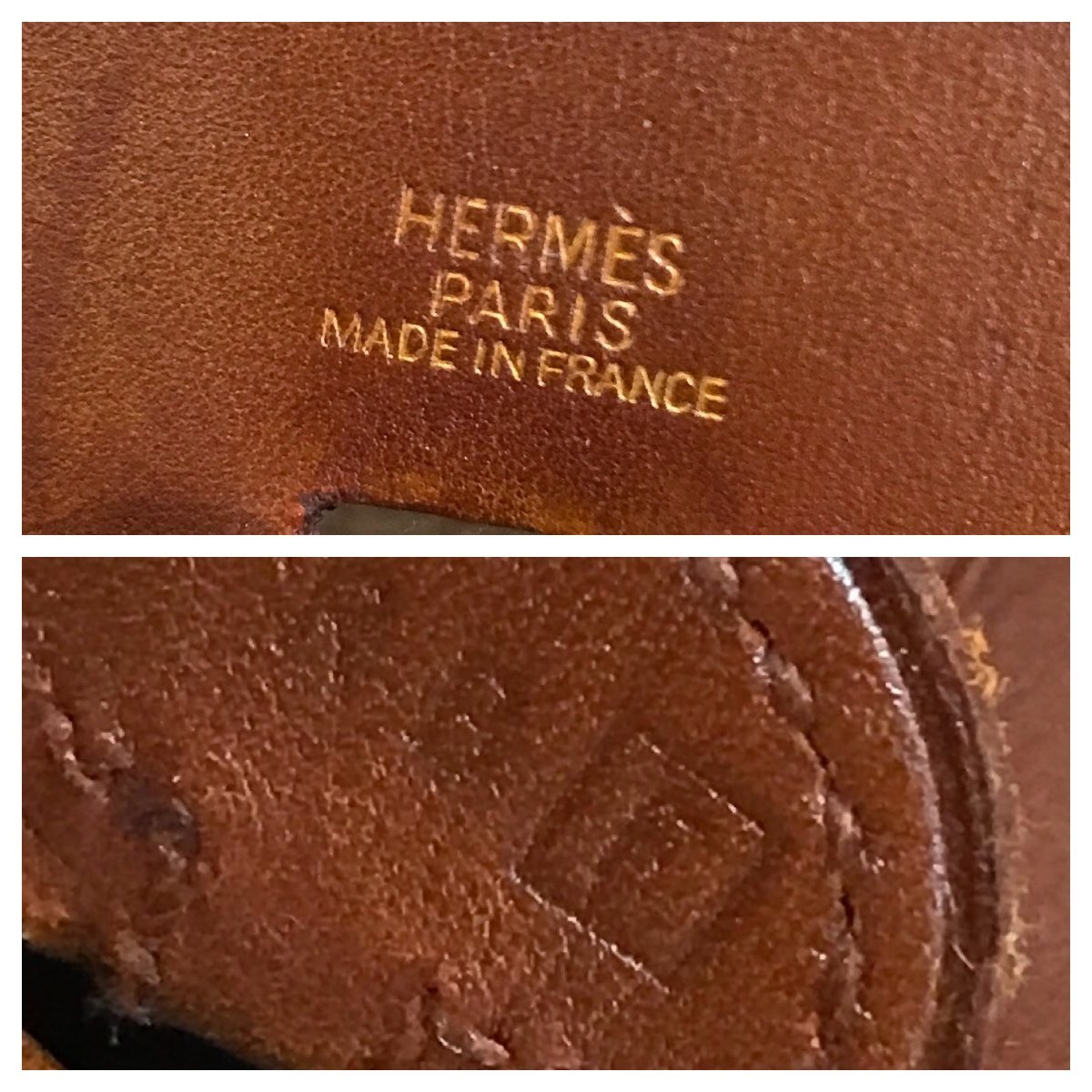 HERMES エルメス エブリン TPM ボックスカーフ ゴールド シカク F 刻印 ショルダー バッグ ブラウン k485_画像10