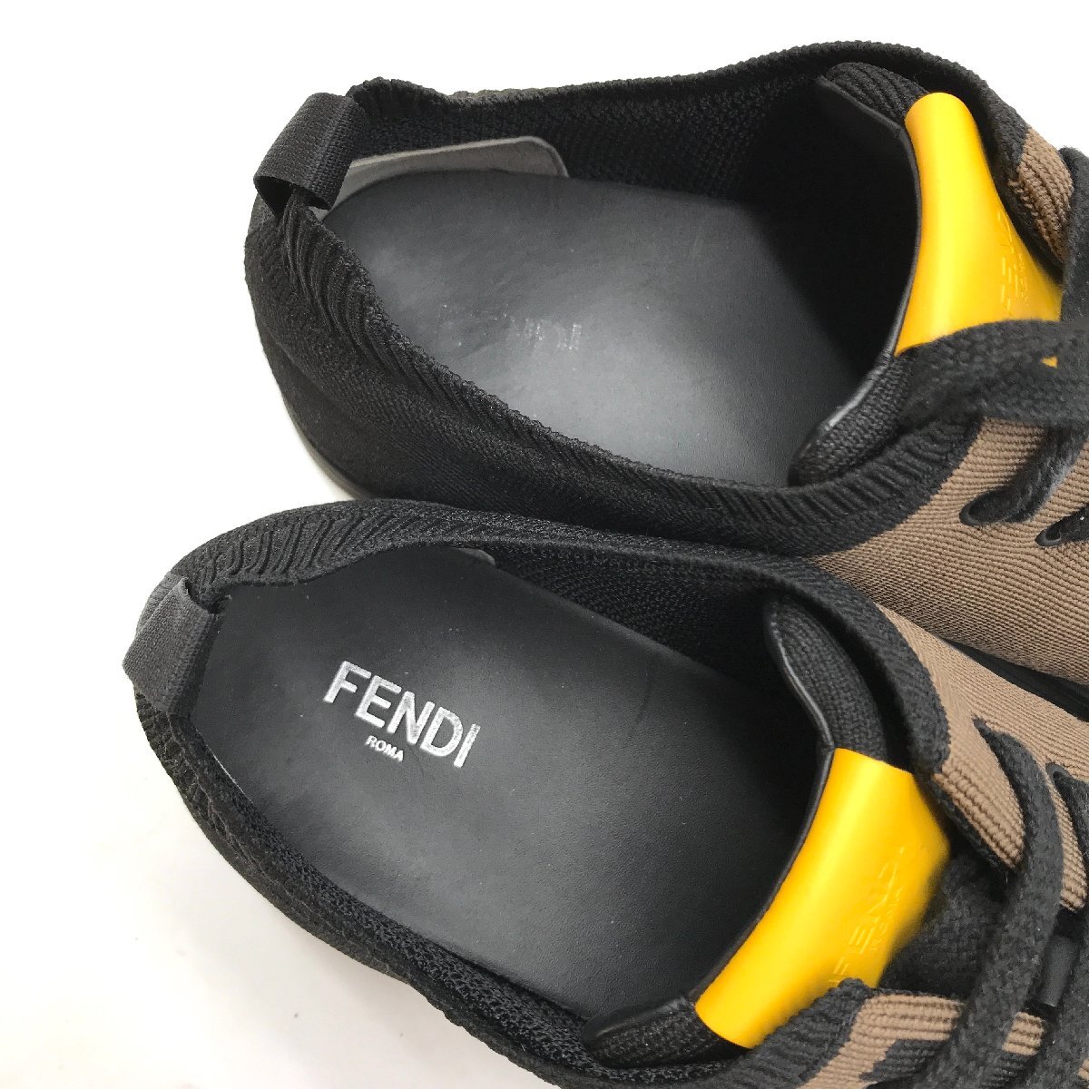 美品 FENDI フェンディ ローカット ニット メンズ スニーカー サイズ7 a1743_画像6