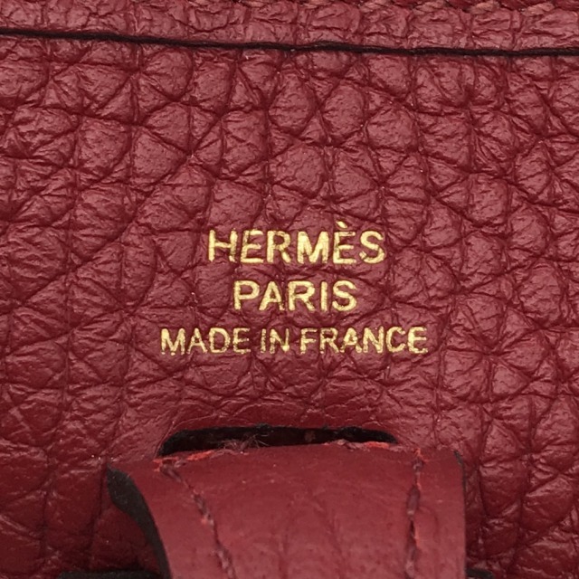 HERMES エルメス エヴリン TPM トリヨン ルージュ グレナ G 金具 Y 刻印 ショルダー バッグ 超美品 k676_画像8