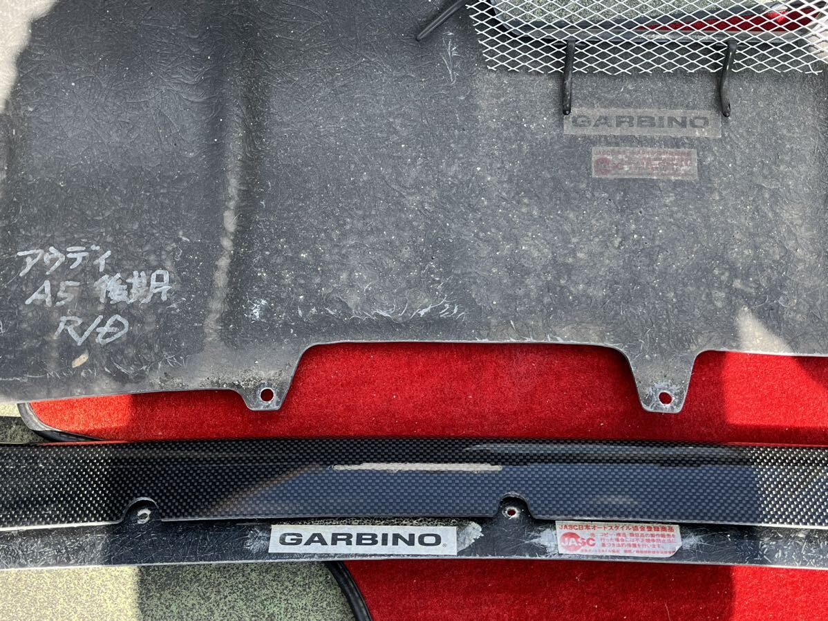 アウディ A5 S5 ガルビノ カーボン製 フロントリップスポイラー リアデュフューザー 社外マフラーカッター フルセット 美品_画像3