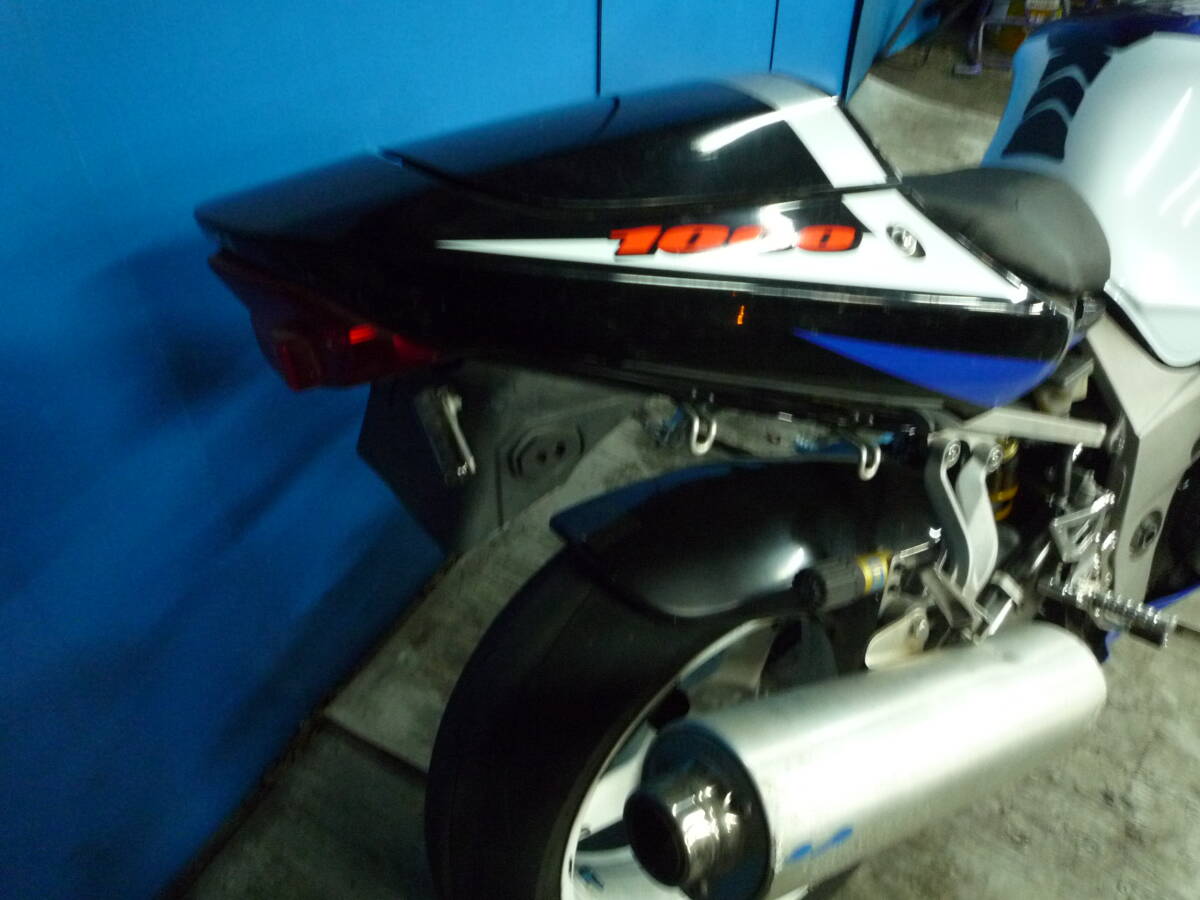 SUZUKI GSX-R1000 白/青 エンジン始動動画 車検取得で乗れます 半額配送キャンペーン 期間限定価格 現状渡し諸経費０円 激安 横浜 P-Yard_画像8