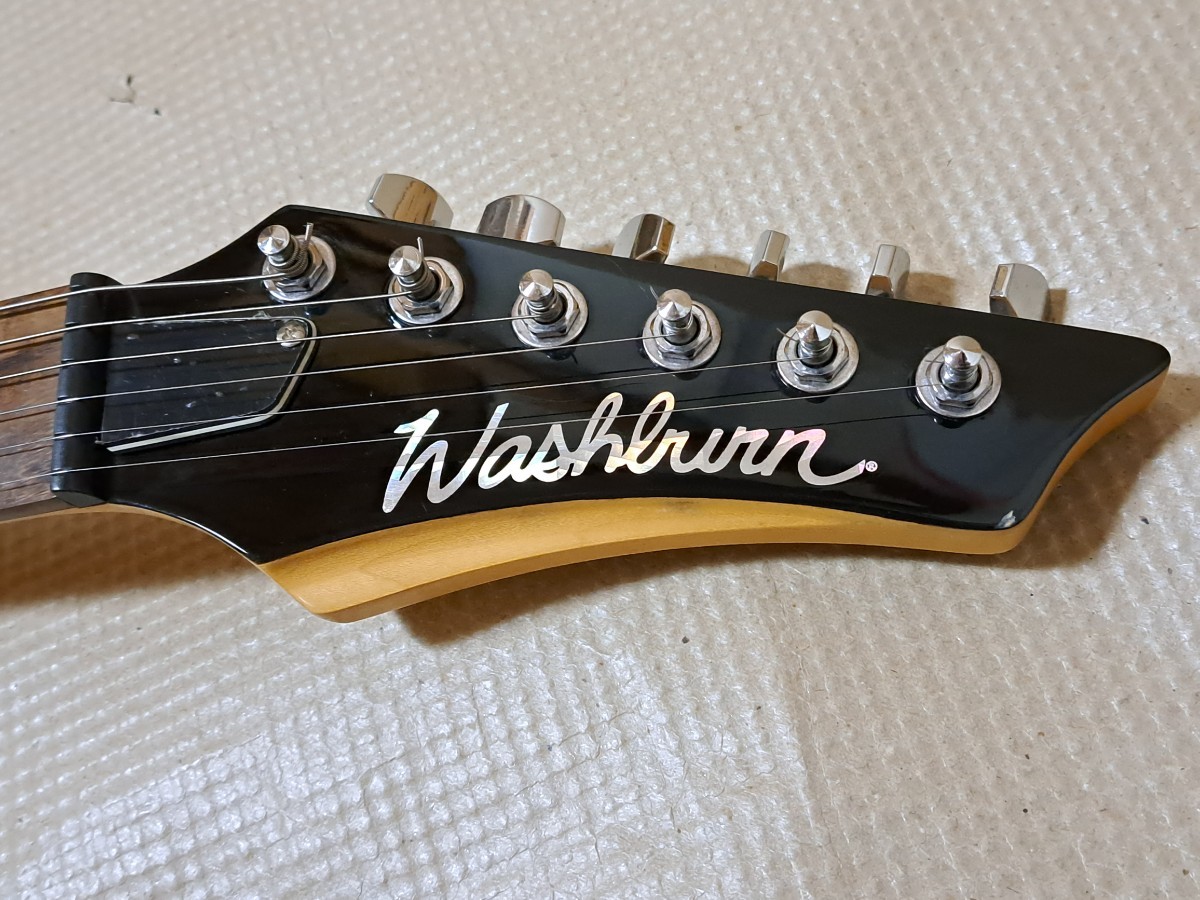 【ジャンク】 音出し確認済み Washburn RX-10 エレキギター ストラトキャスター サンバースト ワッシュバーンの画像3