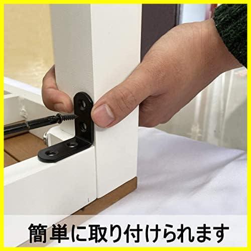 アングル l字金具 黒 40*40*16mm ステンレス Ｌ字アングルブラケット 直角フック 16個 アングル ブラケット金具 ネジ 64個付 棚受け金具_画像5