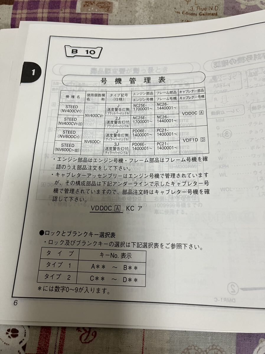 HONDA バイクパーツリスト　パーツカタログ　STEED 2版_画像5