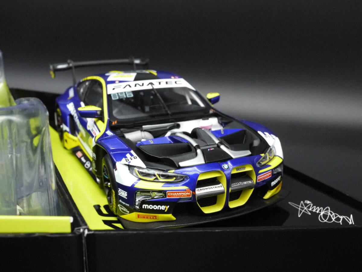 1:18 Minichamps BMW M4 GT3 スパ 24h 2023 V.ロッシ VR46 Team WRT Rossi 限定BOX_画像5