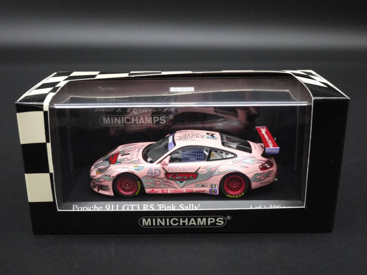 1:43 Minichamps ポルシェ 911 (996) GT3 RS フェニックス 2004 Pink Sally ディズニー #45 Disney Porscheの画像8