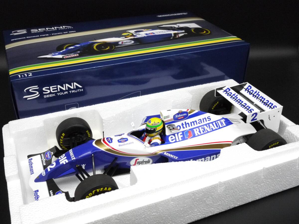 1:12 Minichamps ウィリアムズ FW16 パシフィックGP 1994 ロスマンズ仕様 A.セナ #2 メゾネットウイング TI英田 Senna Williams 限定BOX_画像1