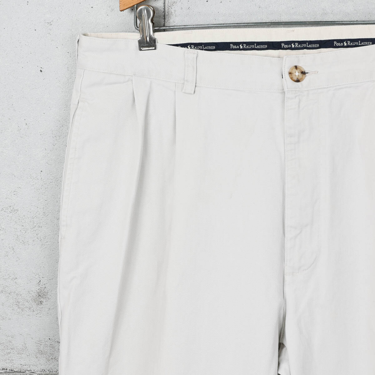 Poloラルフローレン◆HAMMOND PANT 2タック チノパン◆ライトベージュ◆W38の画像3