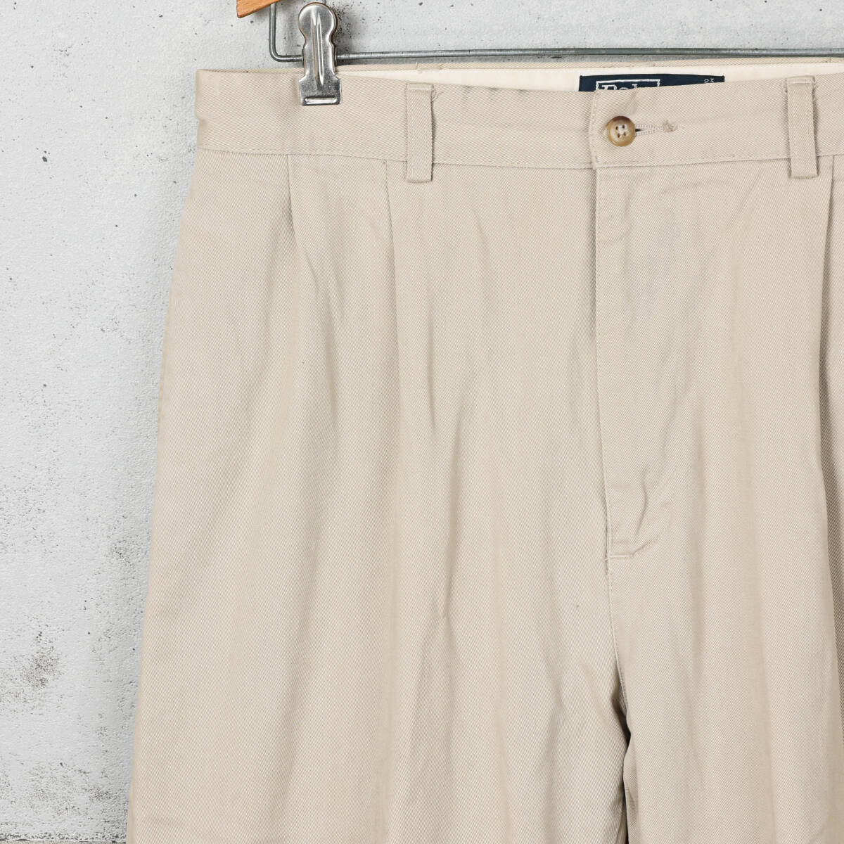 Polo ラルフローレン◆HAMMOND PANT 2タック チノパン◆ベージュ◆W35の画像3