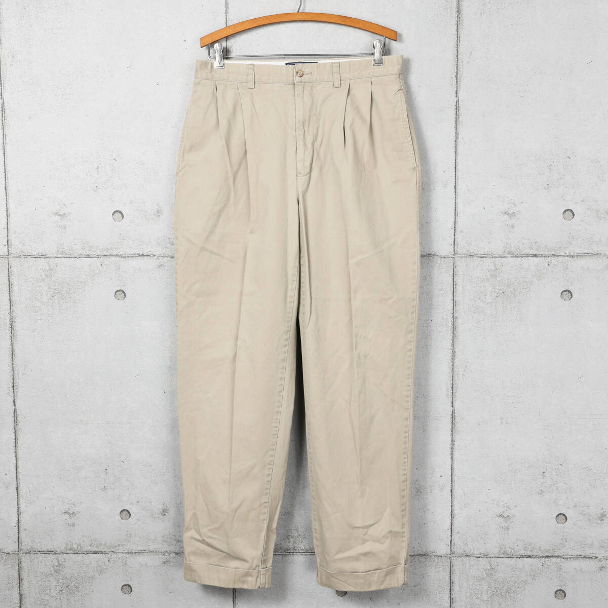 Poloラルフローレン◆HAMMOND PANT 2タック チノパン◆ベージュ◆W33の画像1