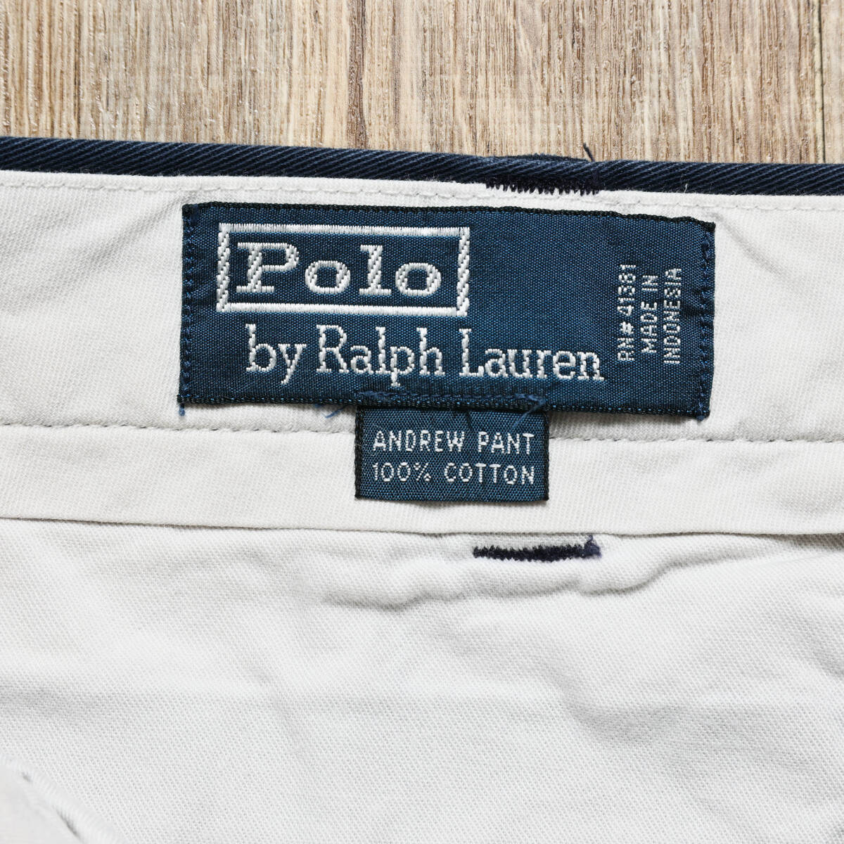 Poloラルフローレン◆ANDREW PANT 2タック チノパン◆ネイビー◆W35_画像6