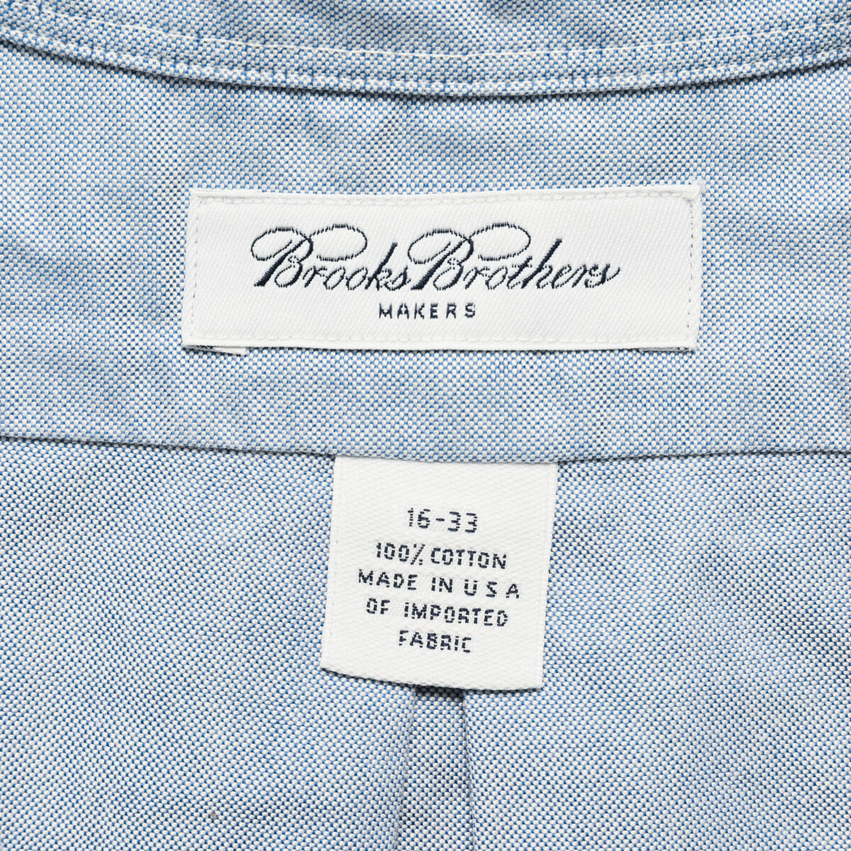 Brooks Brothers◆USA製 オックスフォード素材 B.Dシャツ◆ライトブルー◆サイズ16-33の画像5