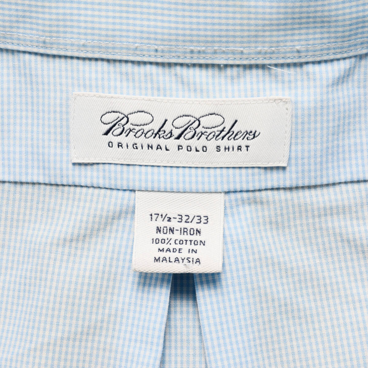 Brooks Brothers◆ギンガムチェック B.Dシャツ◆サックス×ホワイト◆サイズ17.5-32/33_画像5