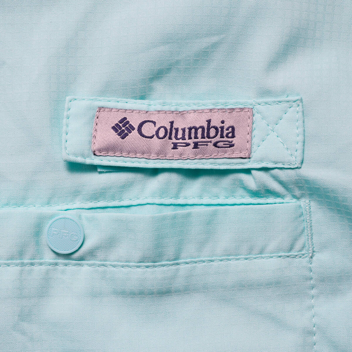 Columbiaコロンビア◆PFG ポリエステル フィッシングシャツ◆ターコイズ◆サイズXLの画像5